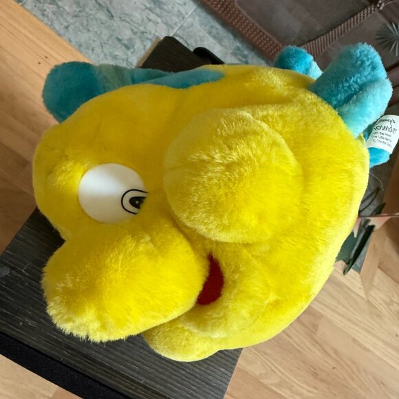Disney Authentic Original The Little Mermaid Flounder 10" Plush Stuffed Animal - Picture 2 of 7